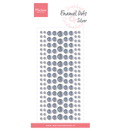 PL4524 - Marianne Design - Enamel Dots, Silver Glitter - Dots
