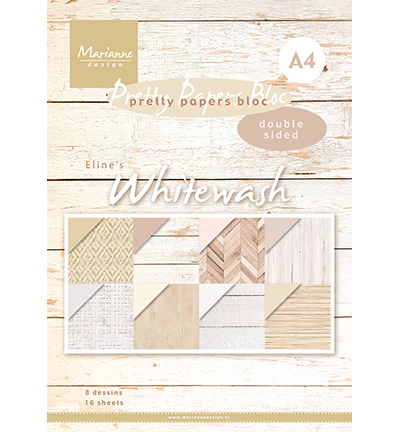 PB7066 - Marianne Design - Eline's Whitewash - Pretty Papers Blocks