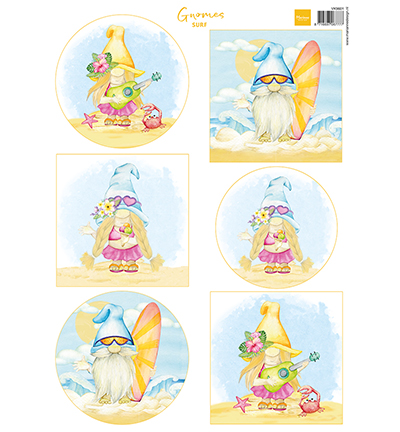 VK9601 - Marianne Design - Gnomes on the beach - Surf - Général