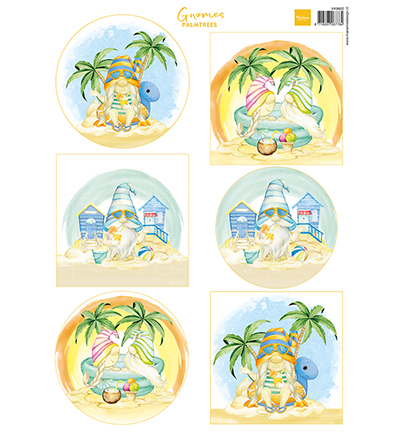 VK9602 - Marianne Design - Gnomes on the beach - Palmtrees - Général