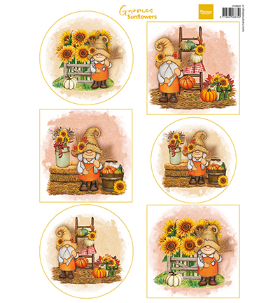 VK9604 - Marianne Design - Gnomes - Sunflowers - 