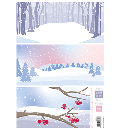 AK0091 - Marianne Design - Eline's Winter Dreams backgrounds - Eline