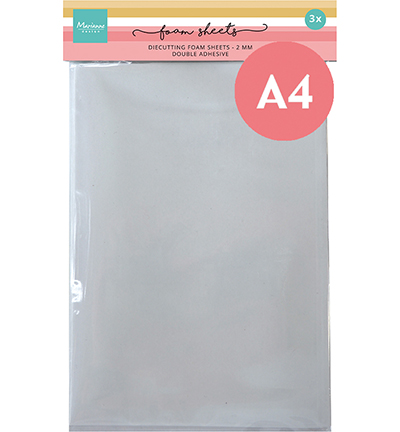 LR0063 - Marianne Design - Foam sheets- A4 - White 2 mm - Feuilles de mousse 