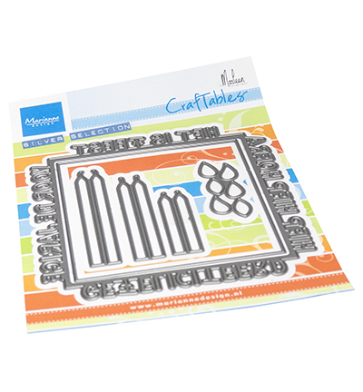 CR1656 - Marianne Design - Felicitatie vierkant by Marleen - Textes