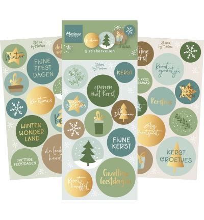 CA3194 - Marianne Design - Kerstgroetjes by Marleen - Autocollants de texte