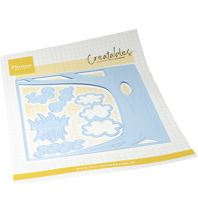 LR0876 - Marianne Design - Passepartout - Tree Creatable, Anja's Classic oval - Arbres, Plantes