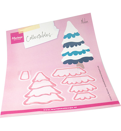 COL1554 - Marianne Design - Snowy tree by Marleen - Noël, hiver