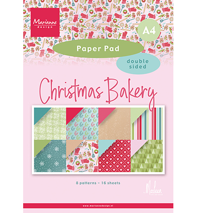 PK9195 - Marianne Design - Christmas Bakery by Marleen - A4 - Pretty Papers Blocks