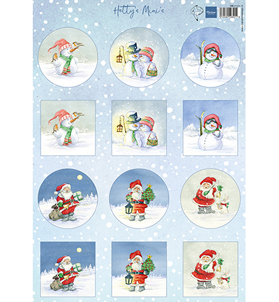 HK1717 - Marianne Design - Hetty's Minis - Snowmen & Santa - Hetty