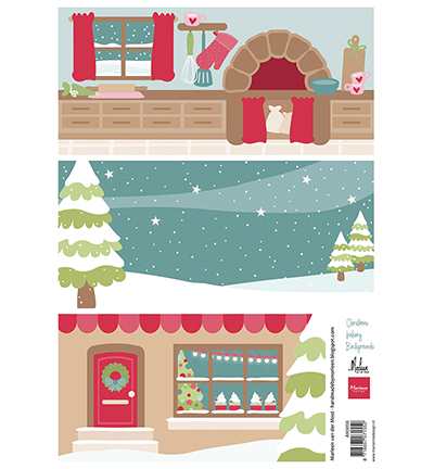 AK0096 - Marianne Design - Christmas Bakery Backgrounds by Marleen - Marleen