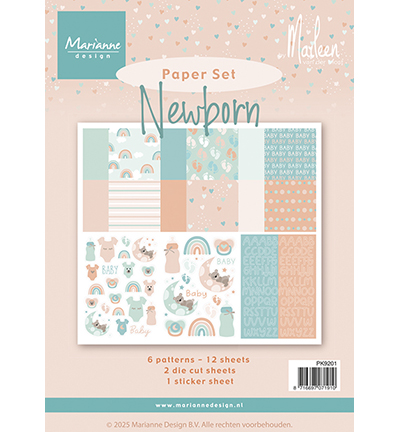 PK9201 - Marianne Design - New born by Marleen - Ensemble de papier