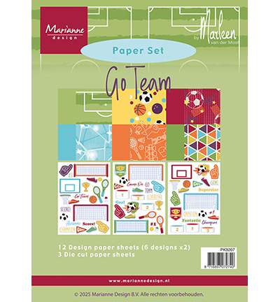 PK9207 - Marianne Design - Go team by Marleen - Ensemble de papier
