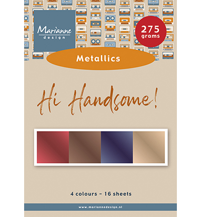 PK9210 - Marianne Design - Hi Handsome! - metallics - Pretty Papers Blocks