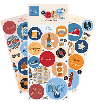 CA3205 - Marianne Design - Stickers, Hi Handsome! by Marleen - Autocollants de texte