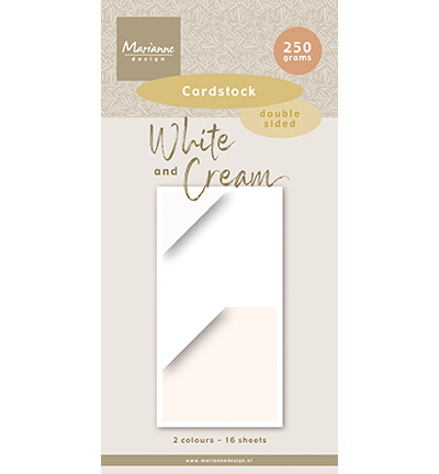 PK9211 - Marianne Design - White & cream cardstock - Cardstock