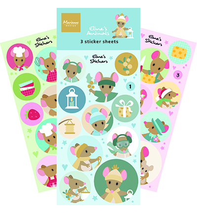 CA3207 - Marianne Design - Stickers Eline's Mice - Animaux
