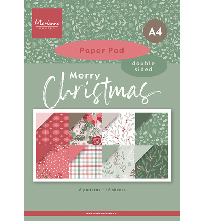PK9217 - Marianne Design - Merry Christmas - A4 - Pretty Papers Blocks
