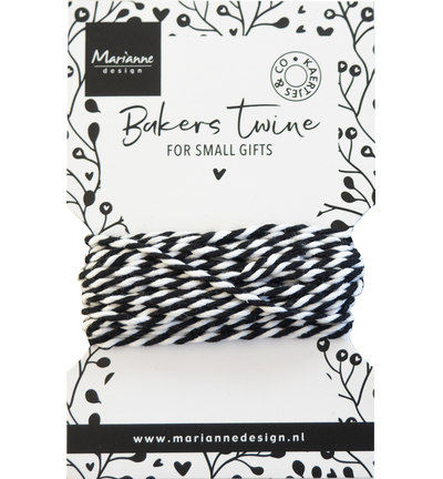 CA3212 - Marianne Design - Bakers twine - black/white - Bakers twine