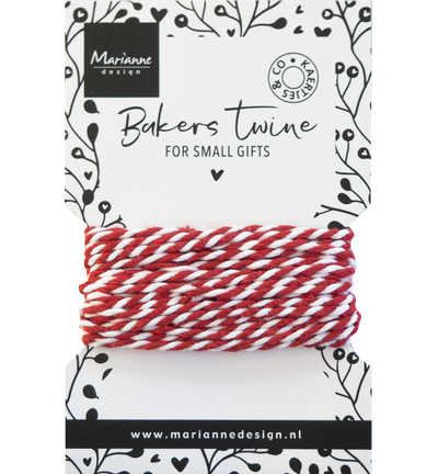 CA3213 - Marianne Design - Bakers twine - red/white - Bakers twine