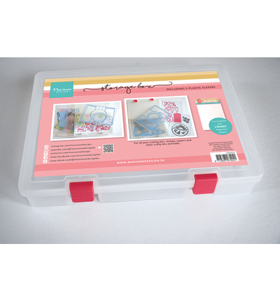 LR0072 - Marianne Design - Storage box, 5 plastic sleeves included - Storage Boxes LR0072 - Marianne Design - Storage box, 5 plastic sleeves included - Storage Boxes