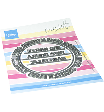 CR1714 - Marianne Design - Gefeliciteerd cirkel by Marleen - Textes