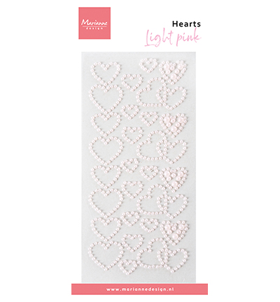 CA3220 - Marianne Design - Hearts pearls - light pink - 