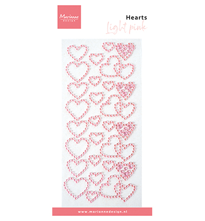 CA3222 - Marianne Design - Hearts rhinestones - light pink - 