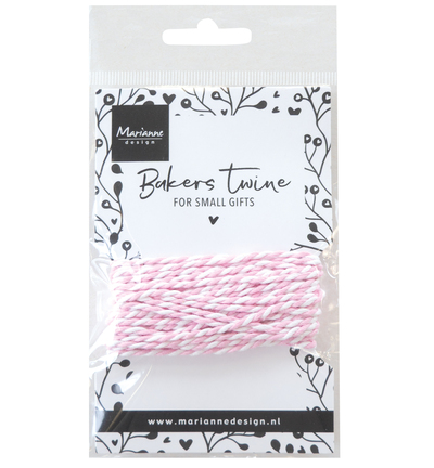 CA3226 - Marianne Design - Bakers Twine - light pink / white - 
