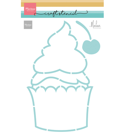 PS8194 - Marianne Design - Pochoirs – Cup Cake by Marleen - Craft stencils