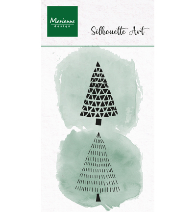 CS1202 -  - Tampon Transparent – Silhouette Art – Sapins festifs - 