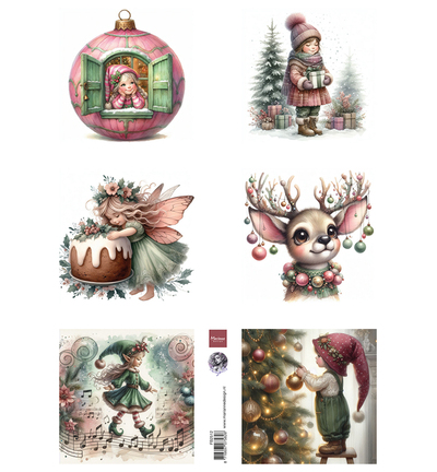 FB2512 -  - Feuille à découper A4 – Fairybells – Noël enchanté - 
