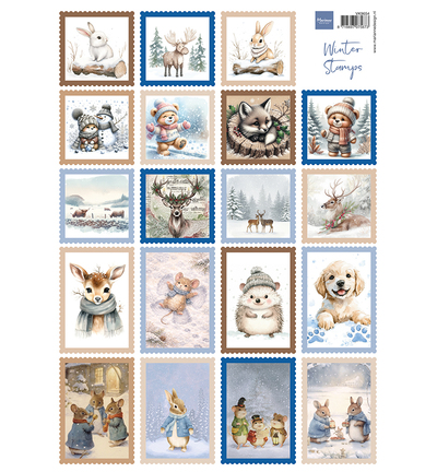 VK9654 - Marianne Design - Knipvel A4, Winter Stamps - 