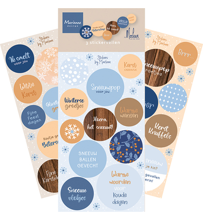 CA3234 - Marianne Design - Autocollants – Frosty Winter by Marleen - Stickers