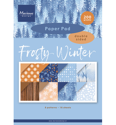 PK9226 - Marianne Design - Bloc Papier – Frosty Winter A4 - Blocs papier