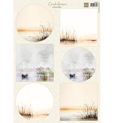 VK9659 - Marianne Design - Feuille à découper A4 – Condoleance Horizons - Feuilles a decouper