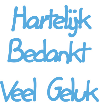 LR0221 - Marianne Design - Hartelijk bedankt, Veel geluk - Creatables