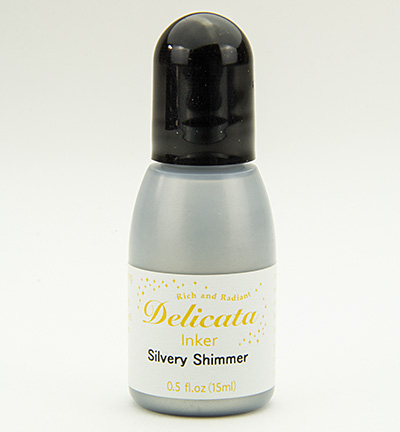 RC-000-192 - Tsukineko - Silvery Shimmer Inker - Delicata recharges