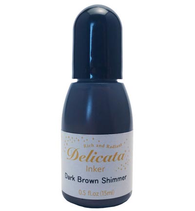 RC-000-354 - Tsukineko - Dark Brown Shimmer Inker - Recharges Delicata