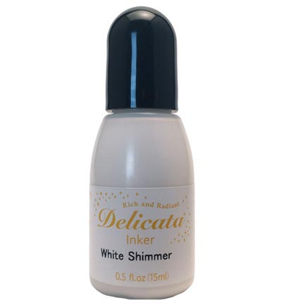 RC-000-380 - Tsukineko - White Shimmer Inker - Recharges Delicata