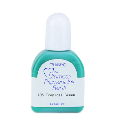 VCR-000-105 - Tsukineko - VersaColor Inker-Tropical Green - VersaColor recharge