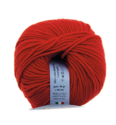 100905-104 - Stafil - Laine Merino plus, Rouge - Merino Wool Plus