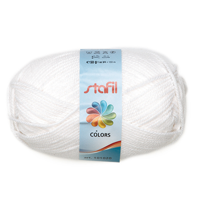 101020-1 - Stafil - Laine Colors, Blanc - 