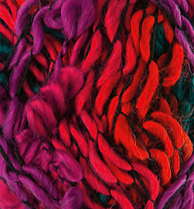 108037-19 - Stafil - Laine Fleurs, Mauve/bleu nuit/orange - Laine Fleurs