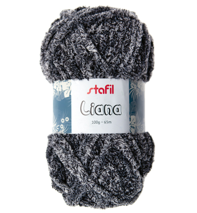 108063-09 - Stafil - Laine Liana, Noir/Gris - Liana
