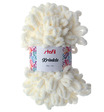 108067-01 - Stafil - Krinkle Yarn, Creme - Krinkle