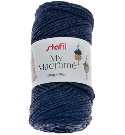 108073-11 - Stafil - Macrame Yarn, Blue Melange - Macrame