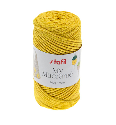 108073-17 - Stafil - Macrame Yarn, Yellow - 
