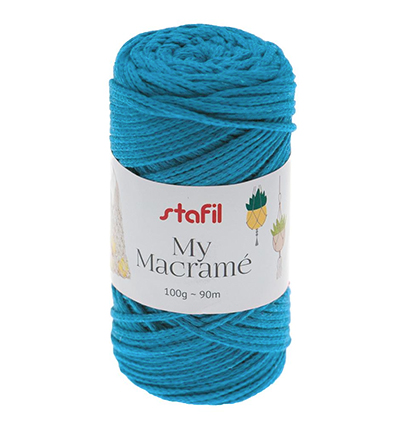 108073-21 - Stafil - Macrame Yarn, Turquoise Blue - 