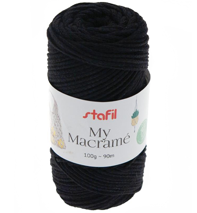 108073-24 - Stafil - Macrame Yarn, Black - Macrame