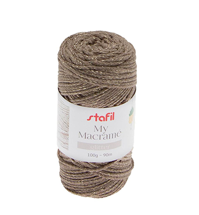 108074-04 - Stafil - Macrame Glitter, Camel - Macrame
